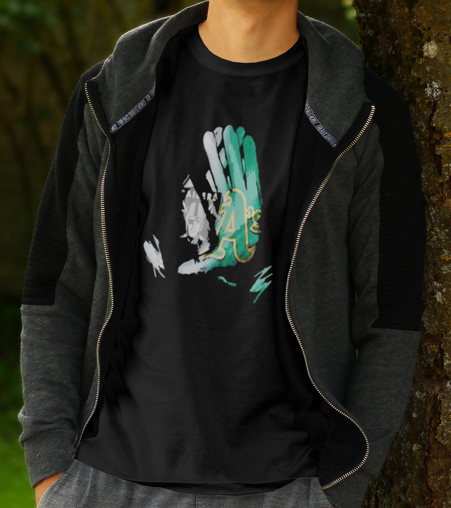 Las Vegas Raiders Oakland Athletics Gloves Diamond Painting T-Shirt