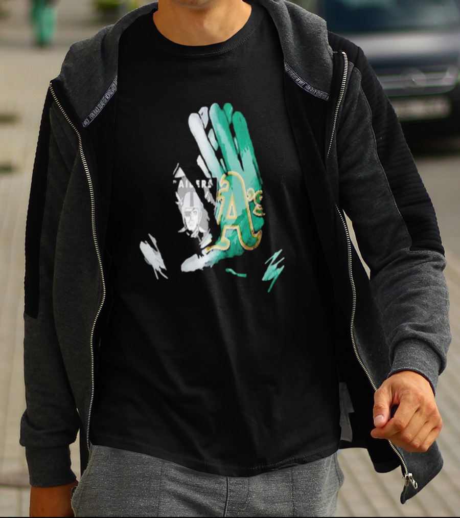 Las Vegas Raiders Oakland Athletics Gloves Diamond Painting T-Shirt