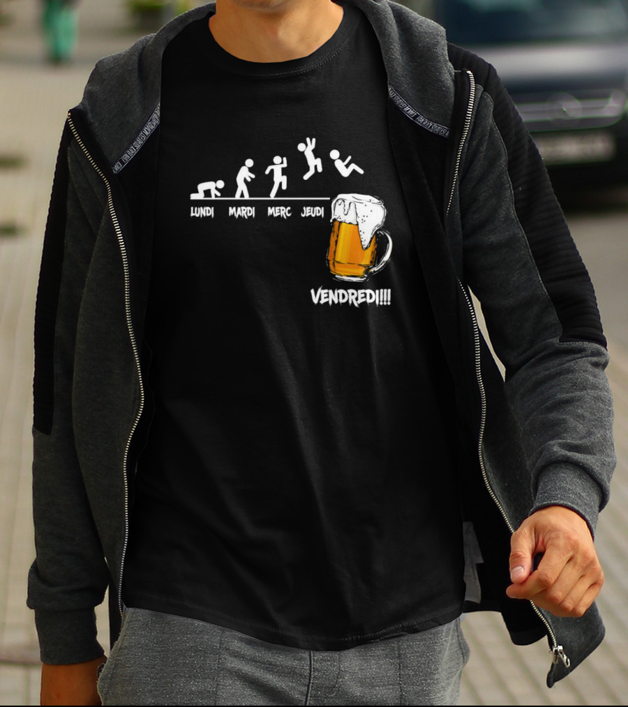 Lundi Mardi Mercredi Jeudi Vendredi Beer Evolution Mug T-Shirt