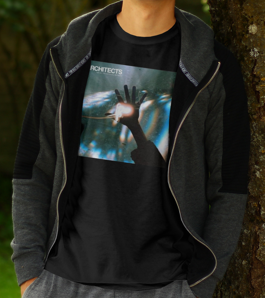 ARCHITECTS The Sky, The Earth And All Between Hand Through Light Rays T-Shirt