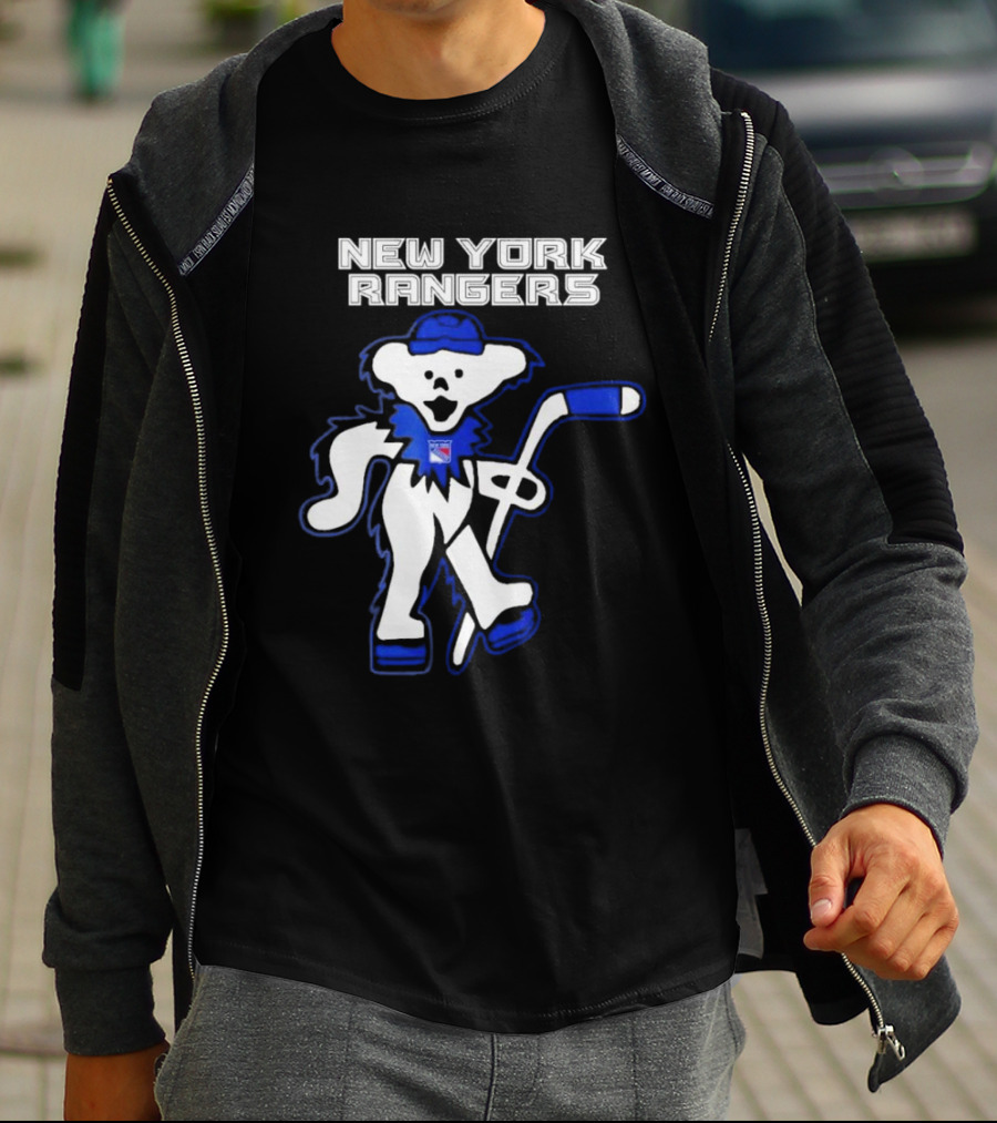New York Rangers Grateful Dead Dancing Bear Hockey T-Shirt