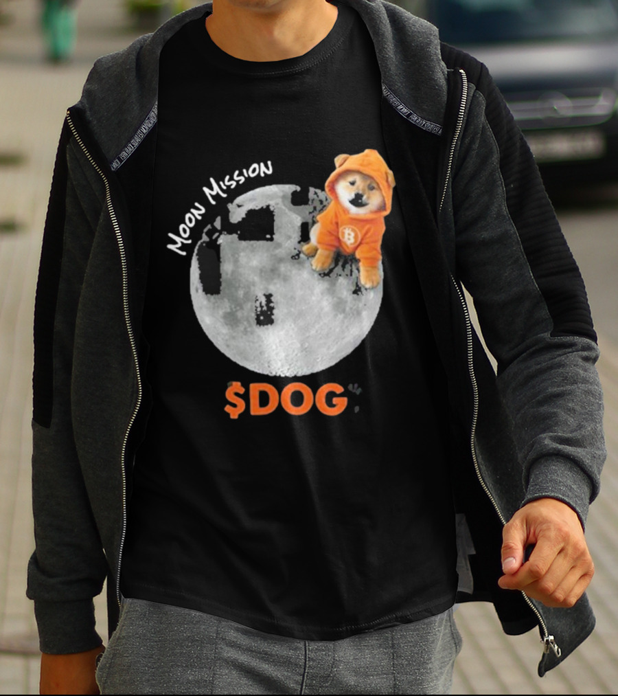 Moon Mission $DOG Dogecoin Bitcoin Shiba Inu T-Shirt