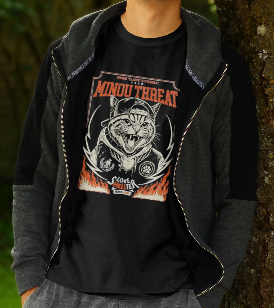 Vinnie Claws Kittenelli From Minou Threat Love Shelter Hellfest Open Air Festival T-Shirt