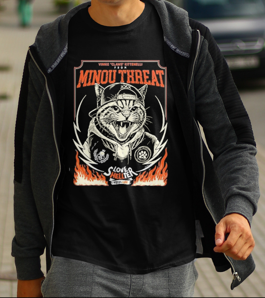 Vinnie Claws Kittenelli From Minou Threat Love Shelter Hellfest Open Air Festival T-Shirt