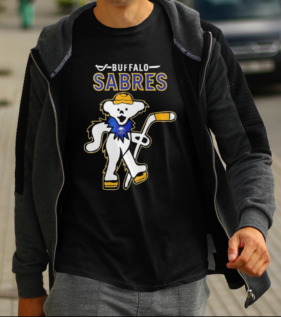 Buffalo Sabres Grateful Dead Dancing Bear Hockey T-Shirt