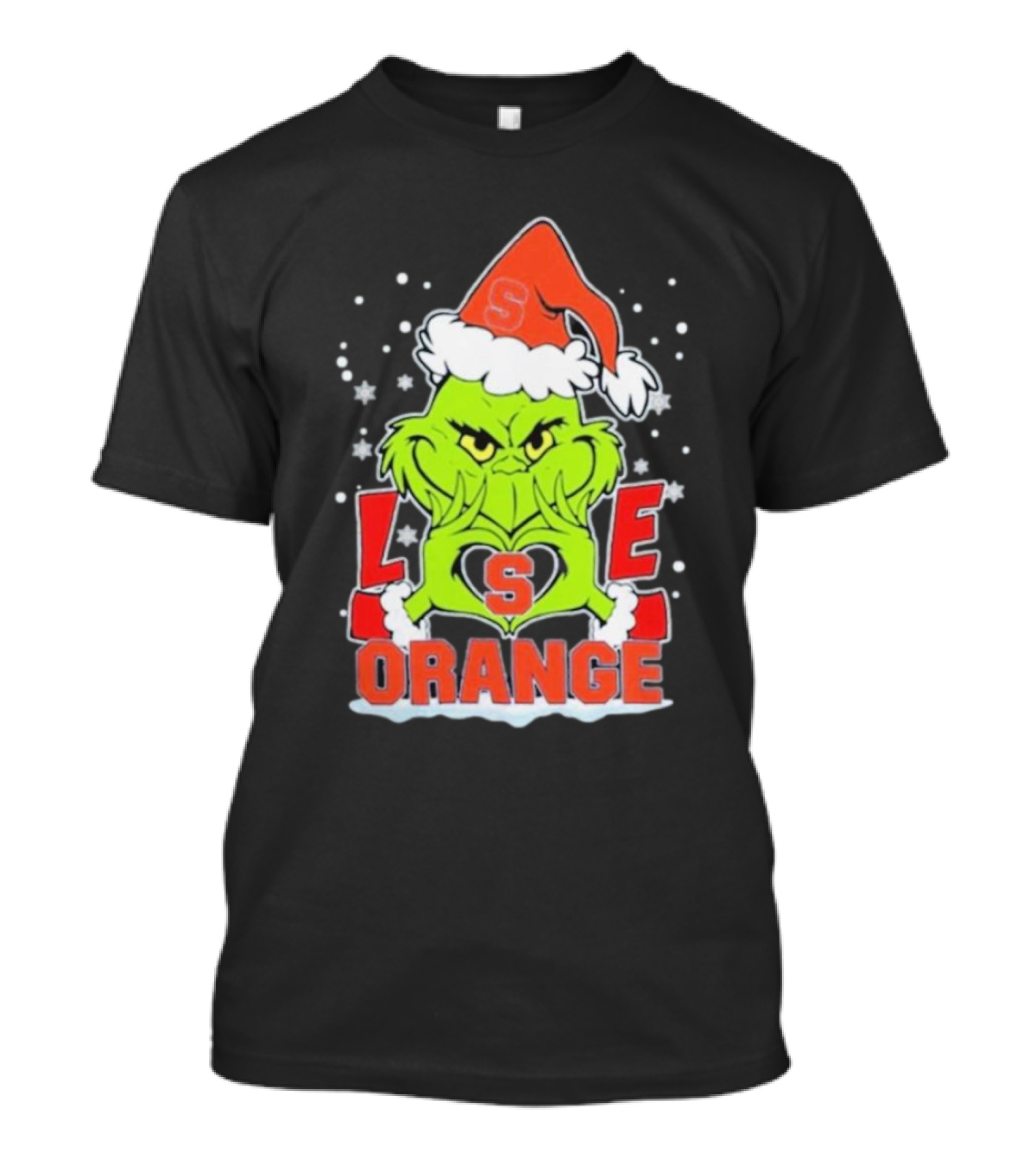Grinch Love Syracuse Orange Football Christmas T-Shirt