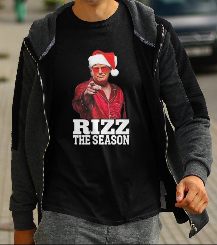 Rizz The Season Santa Christmas Pajama T-Shirt