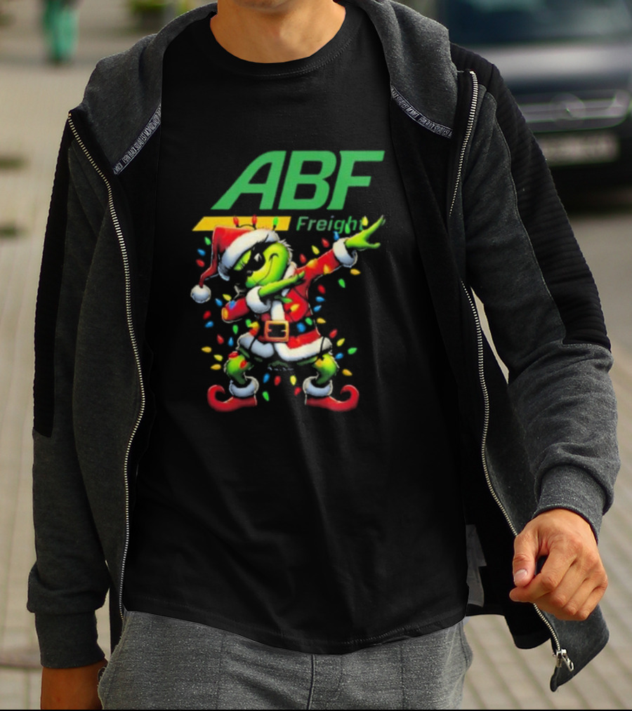ABF Freight Santa Grinch Dabbing Merry Christmas T-Shirt