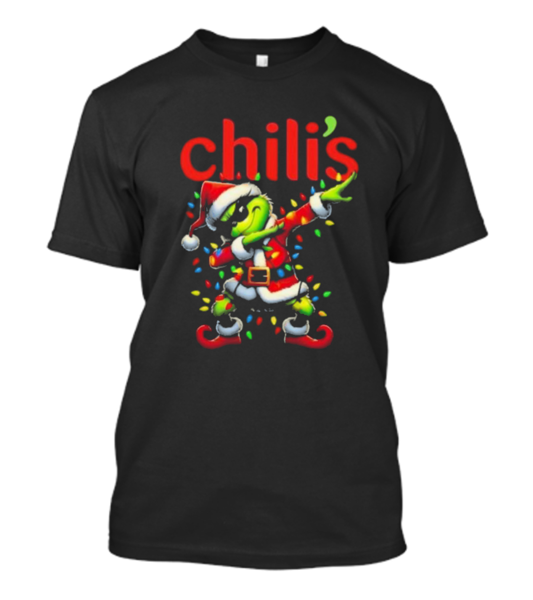 Chili's Santa Grinch Dabbing Merry Christmas T-Shirt