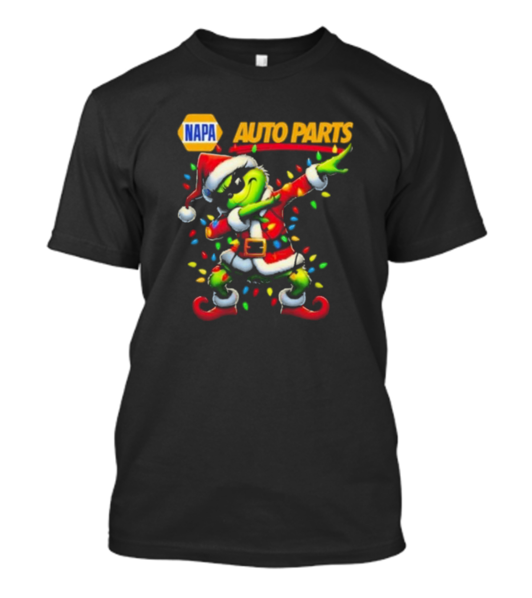NAPA Auto Parts Santa Grinch Dabbing Christmas T-Shirt