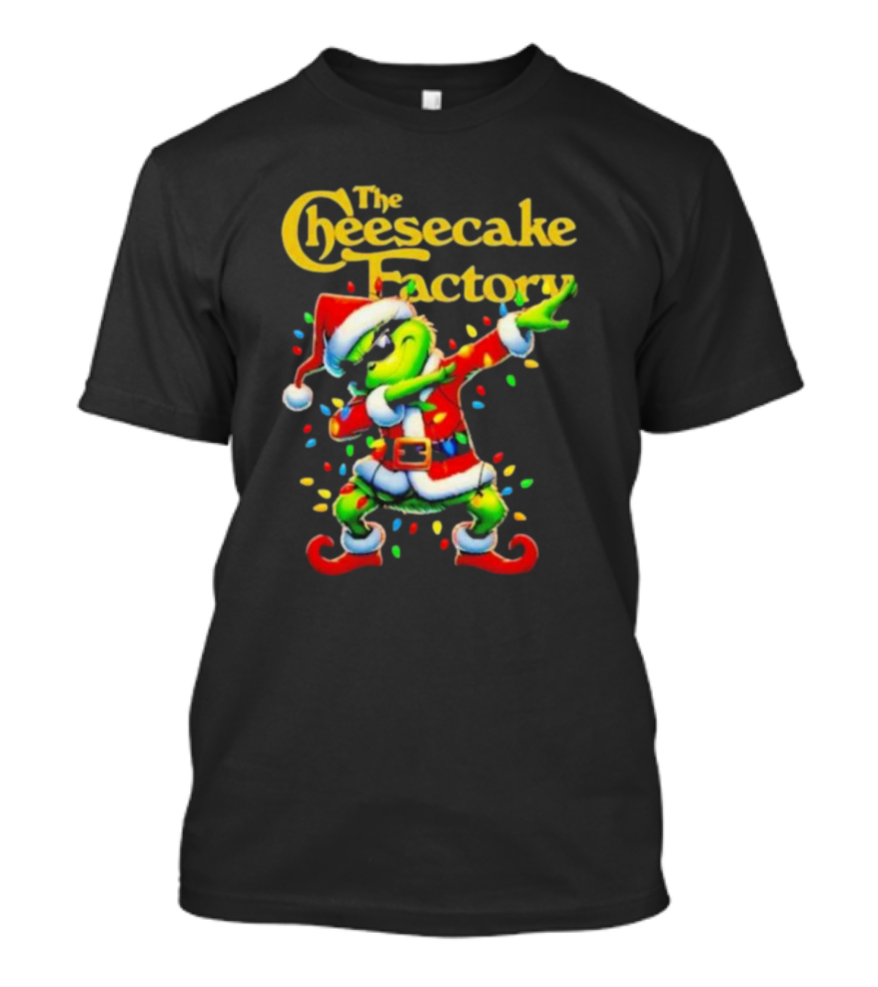 The Cheesecake Factory Santa Grinch Dabbing Merry Christmas T-Shirt