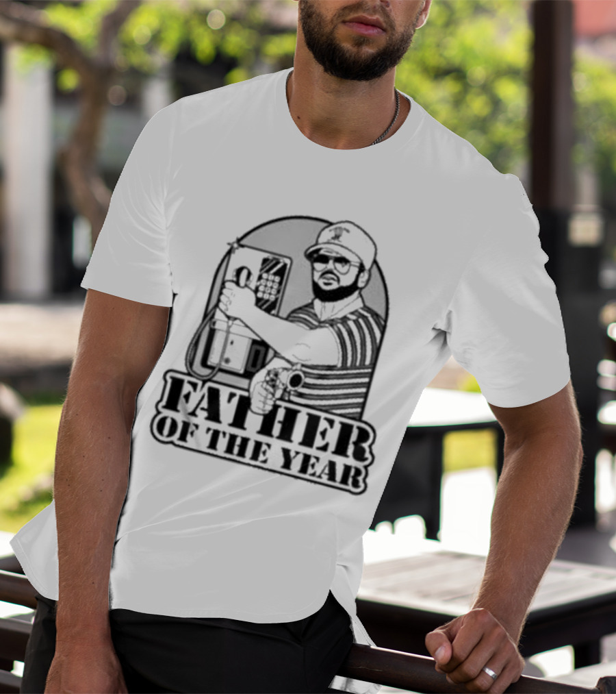 AK Guy Father Of The Year Phone Booth And Gun T-Shirt