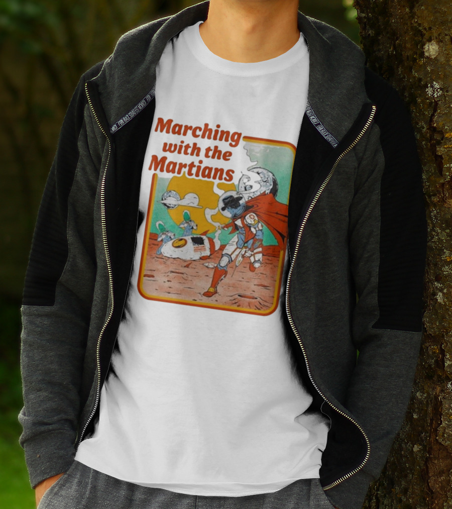 Marching With The Martians Dexter And The Moonrocks Retro Sci-Fi Adventure T-Shirt