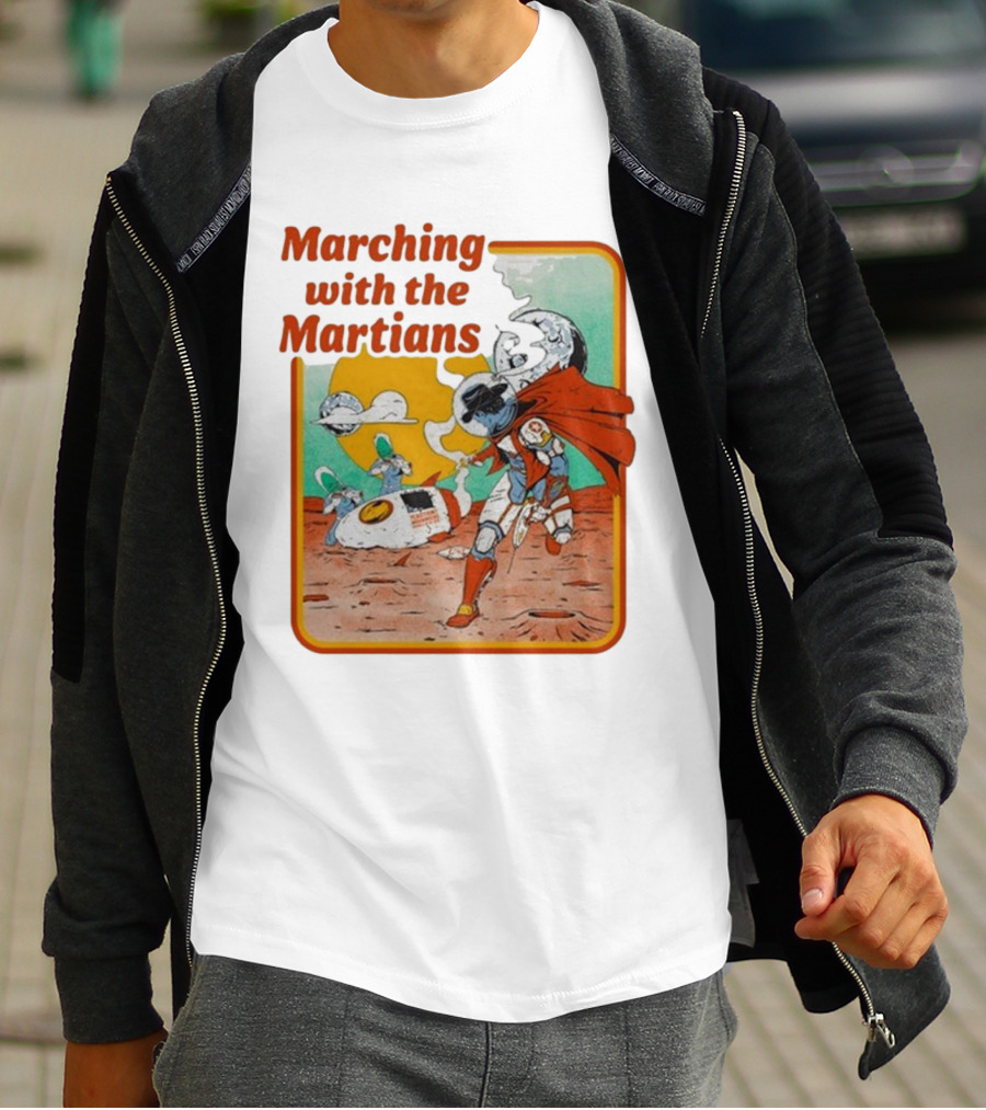 Marching With The Martians Dexter And The Moonrocks Retro Sci-Fi Adventure T-Shirt