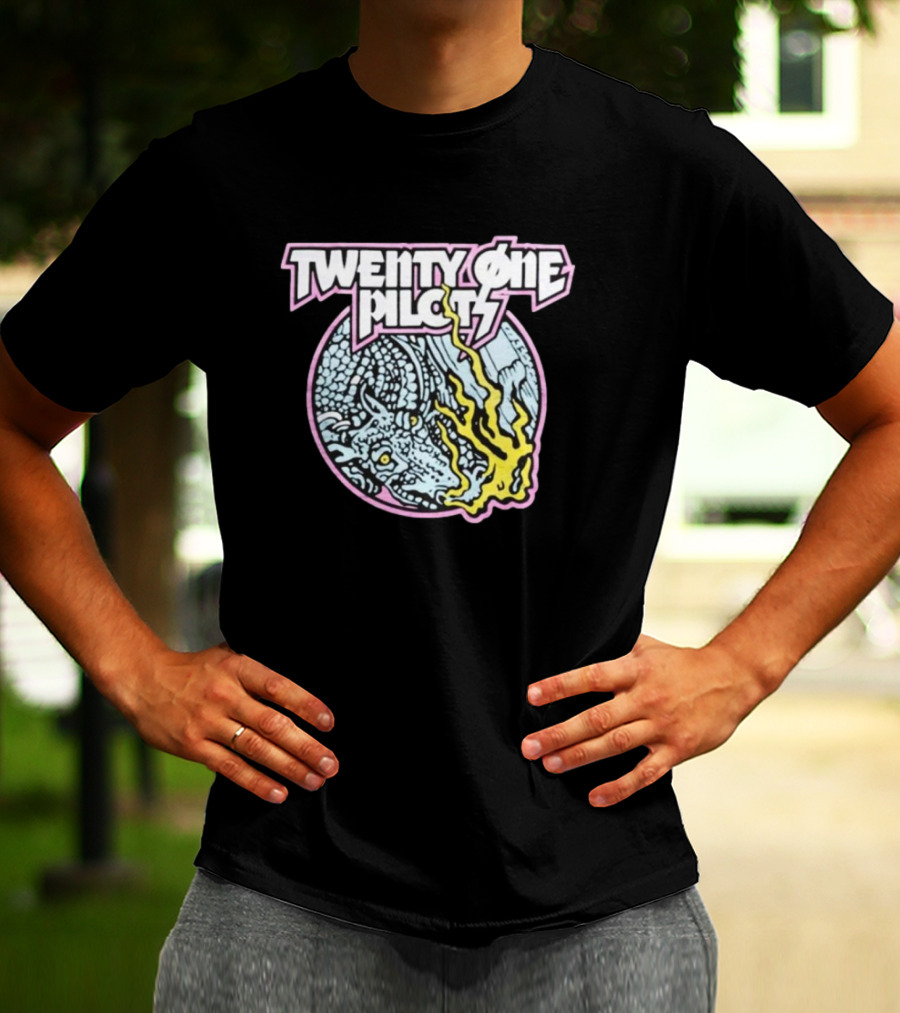 Twenty One Pilots Fire Breathing Dragon Circle T-Shirt