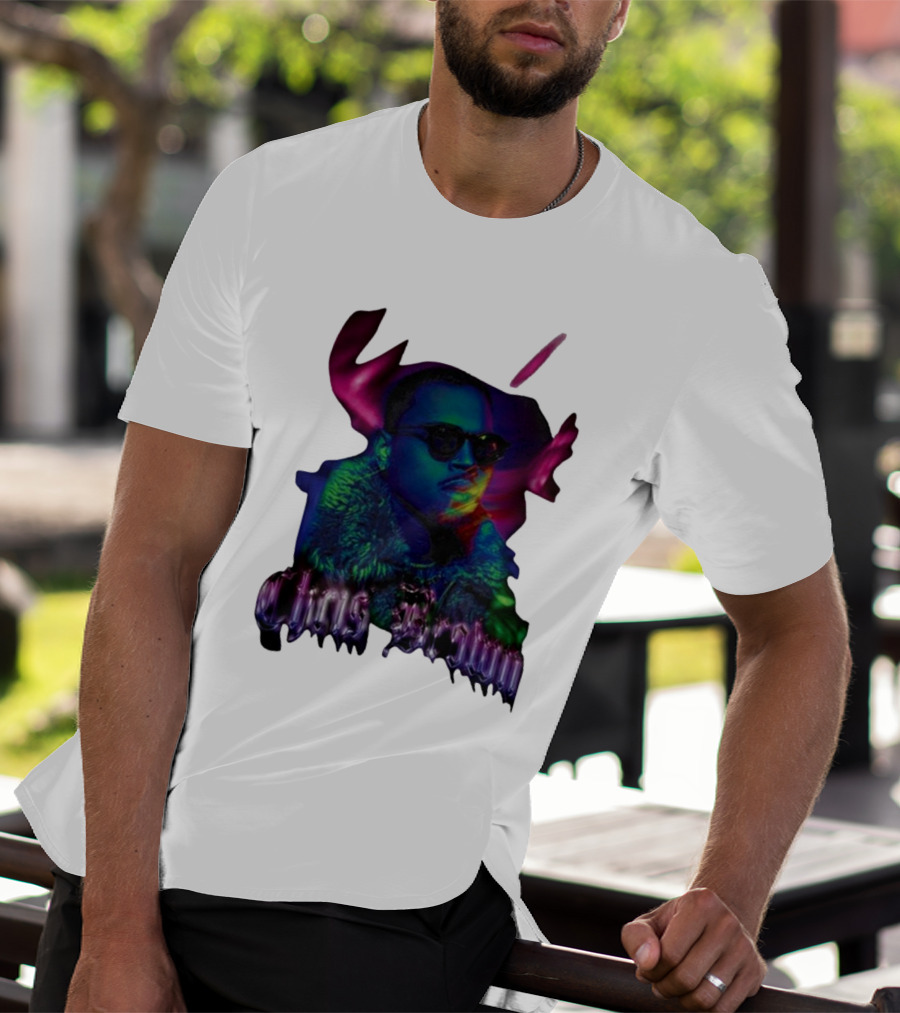 Chris Brown Psychedelic Northern Lights T-Shirt