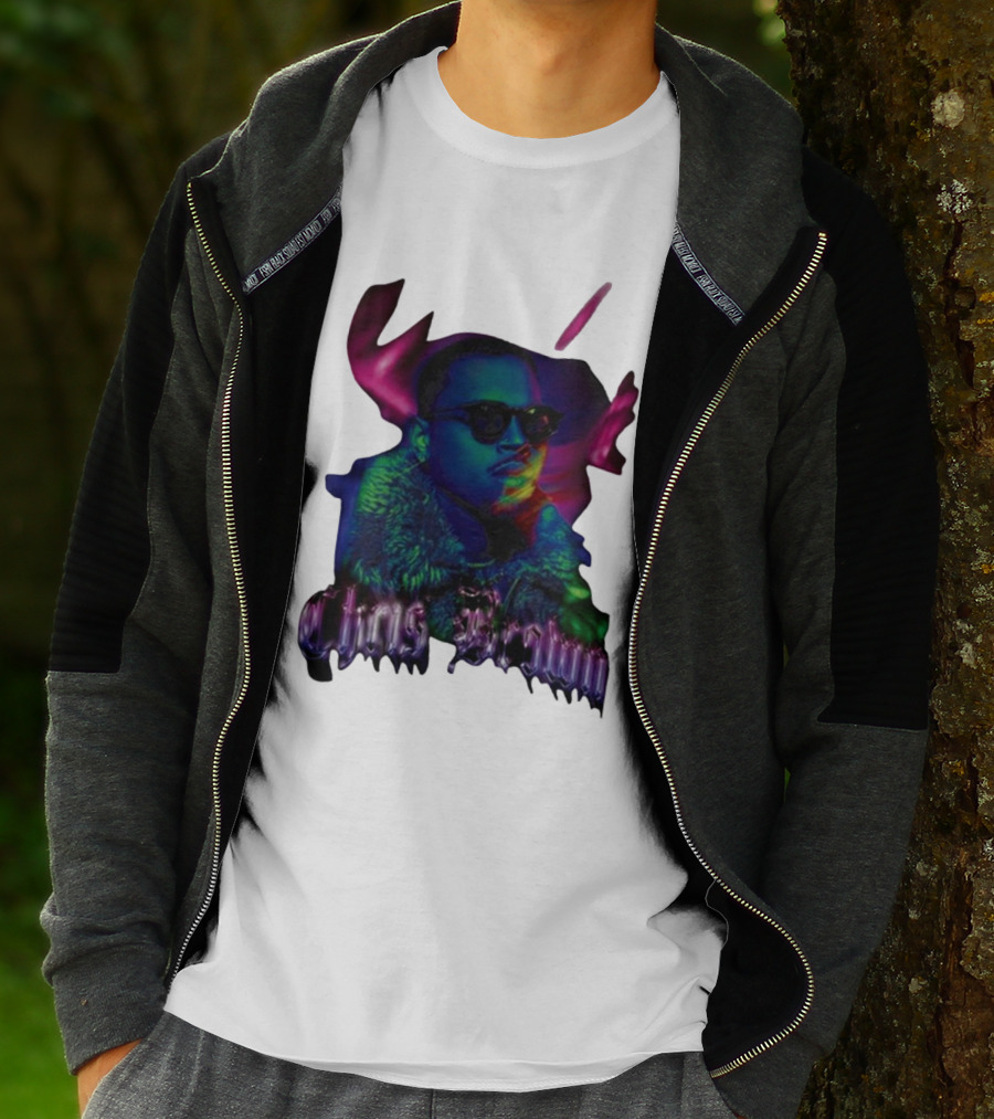 Chris Brown Psychedelic Northern Lights T-Shirt