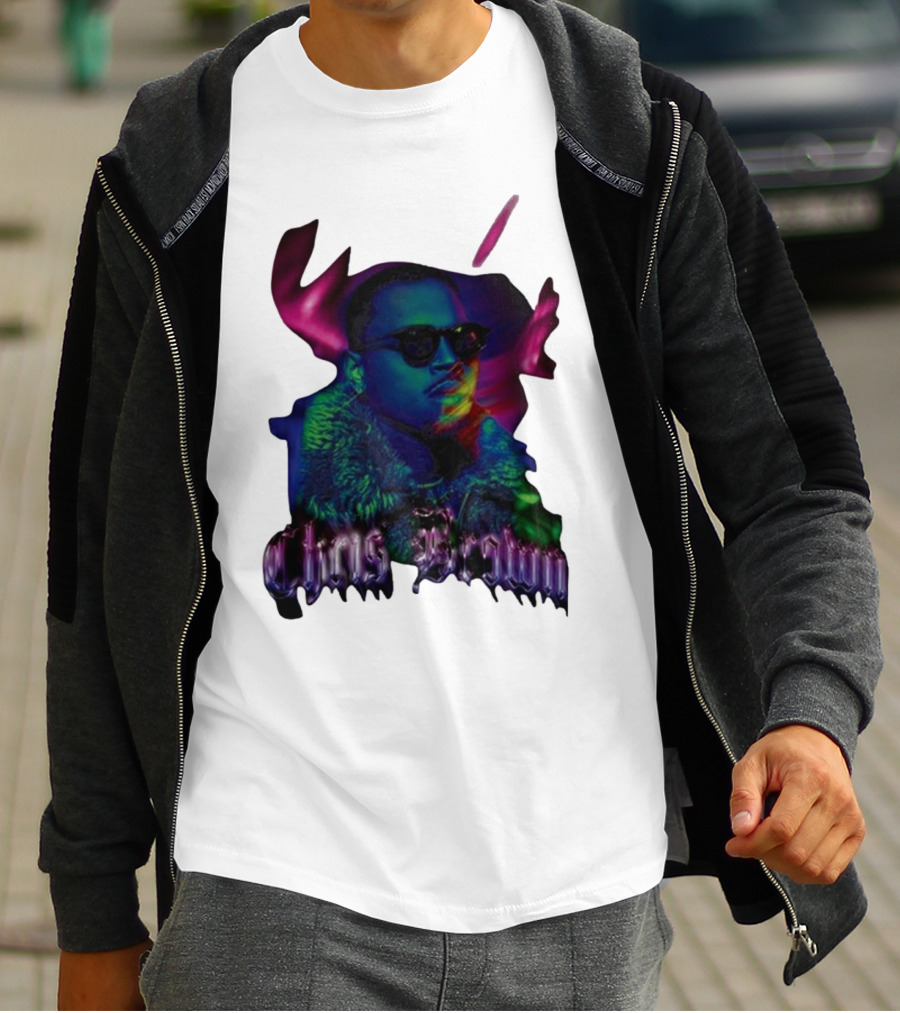 Chris Brown Psychedelic Northern Lights T-Shirt