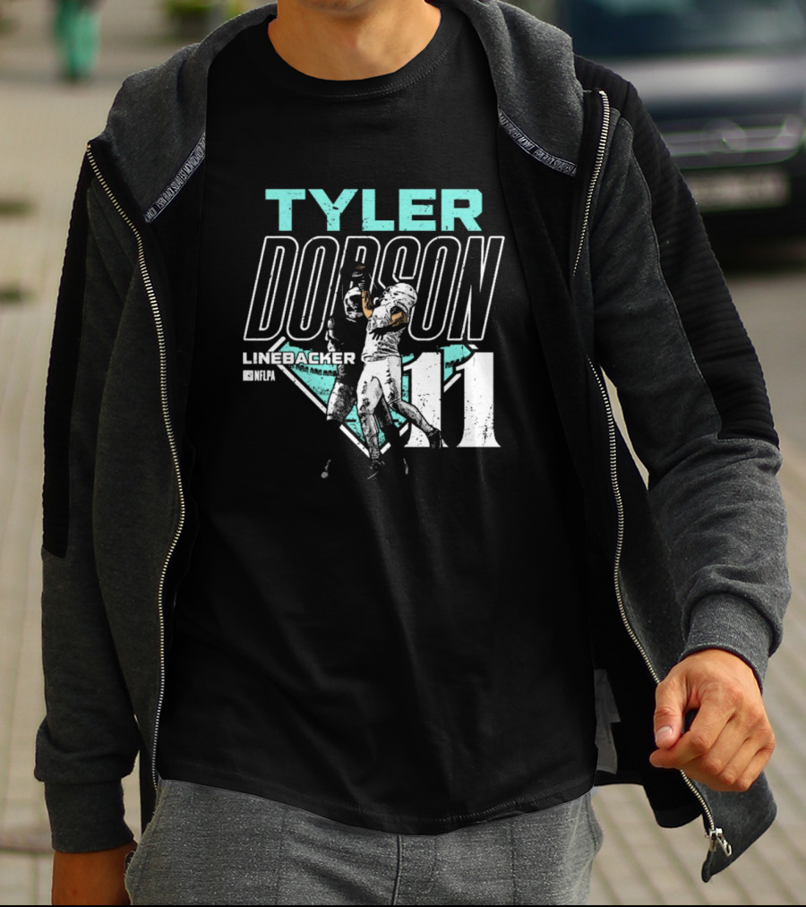Tyler Dodson NFLPA Miami Dolphins Linebacker One-Handed Catch 11 T-Shirt