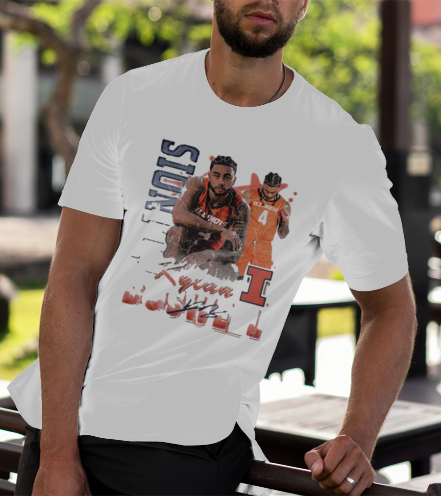 Kylan Boswell Illinois Fighting Illini 90s Signature Classic Player Collection T-Shirt