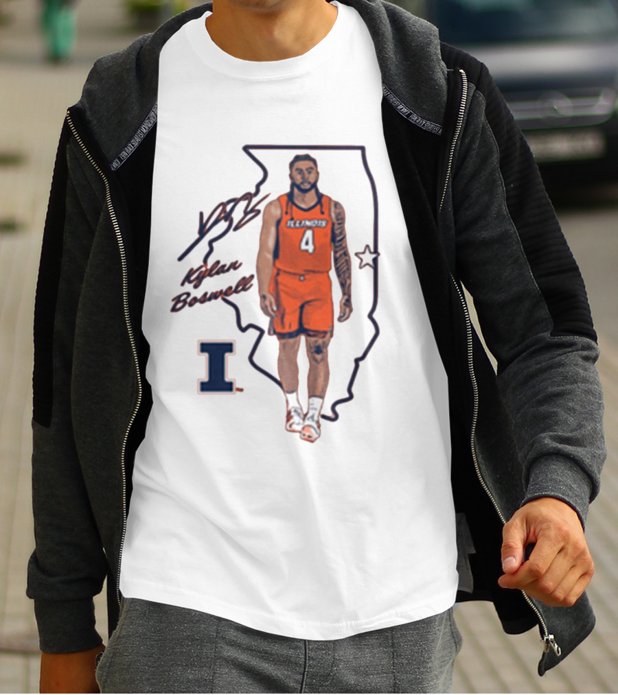 Kylan Boswell Illinois Fighting Illini Signature Collection T-Shirt