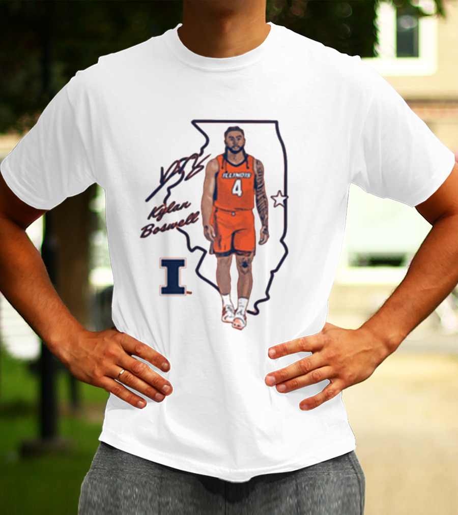 Kylan Boswell Illinois Fighting Illini Signature Collection T-Shirt