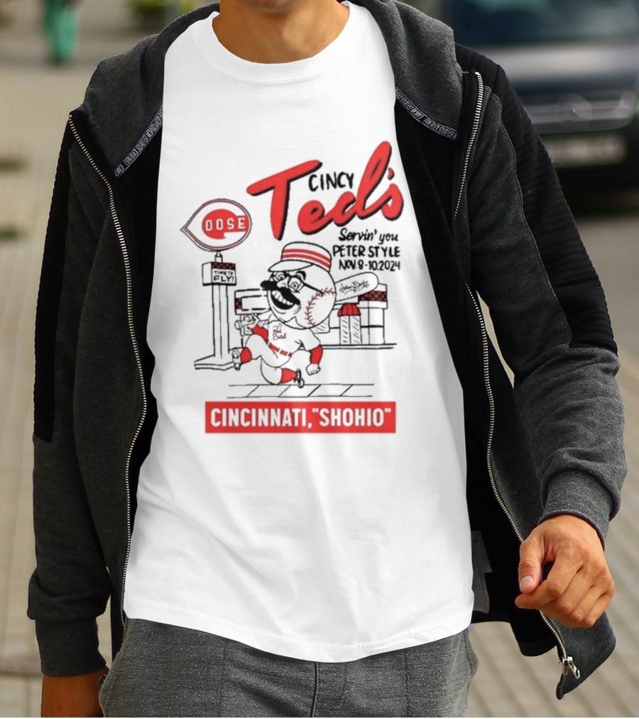 Goose Cincy Ted's Servin' You Perfect Style Cincinnati Shohio Nov 8-10 T-Shirt