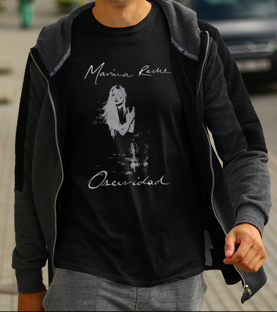 Marina Reche Oscuridad Camiseta Mujer En Silueta Blanca T-Shirt