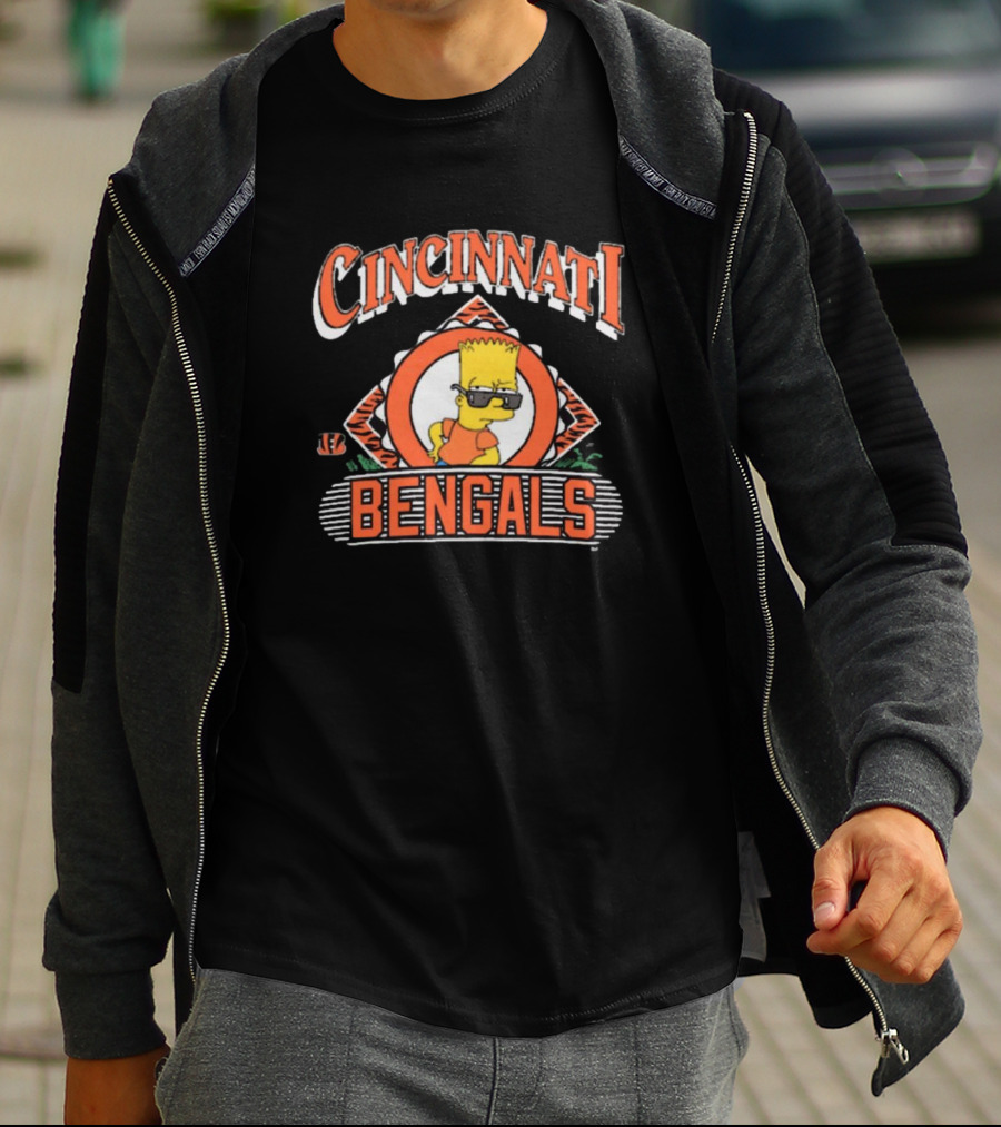 Cincinnati Bengals NFL Bart The Simpsons T-Shirt