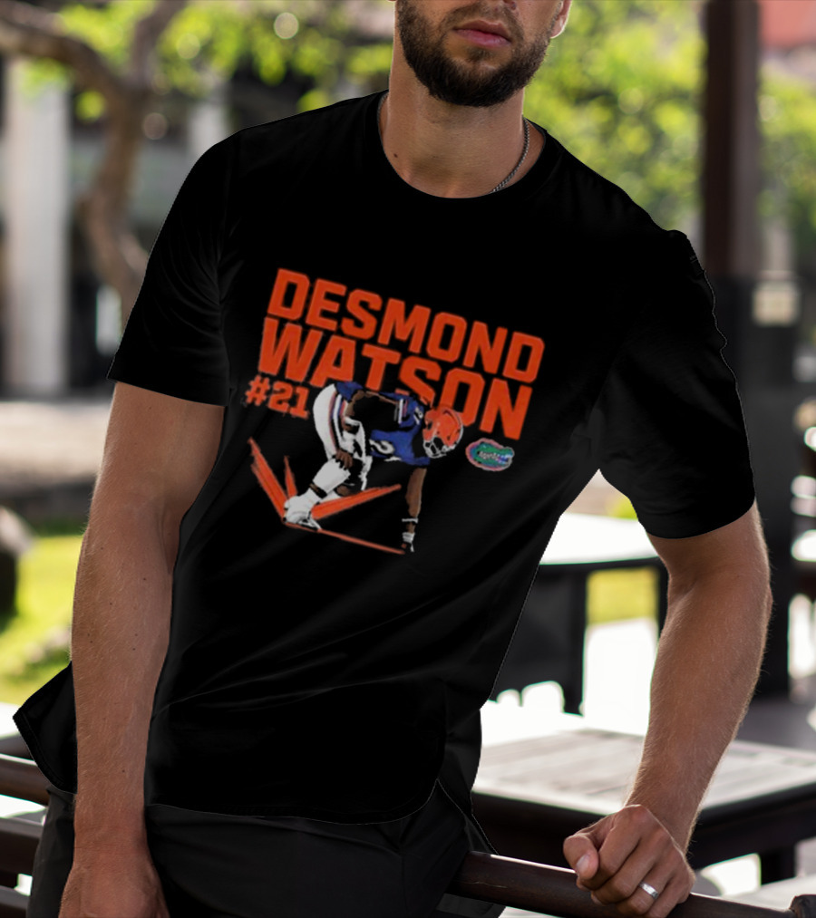 Desmond Watson #21 Florida Gators NCAA Football Caricature T-Shirt