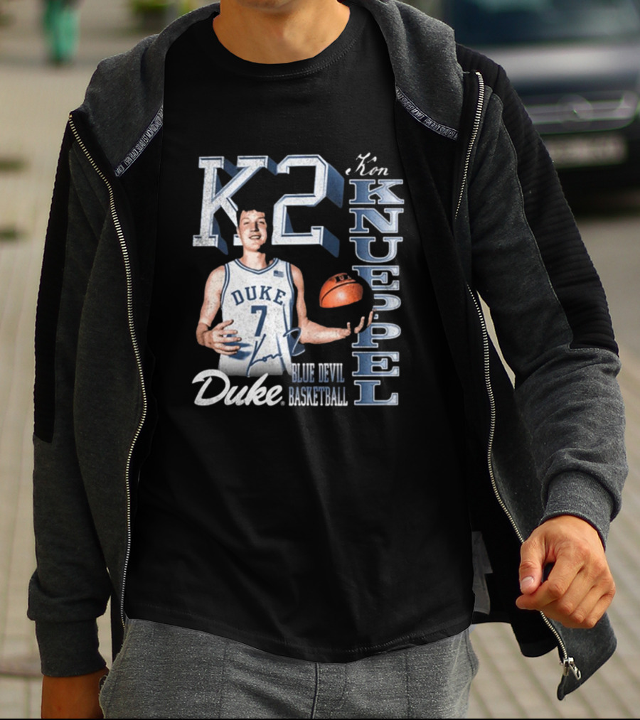 Kon Knueppel K2 Duke Blue Devils Basketball 90s Signature T-Shirt