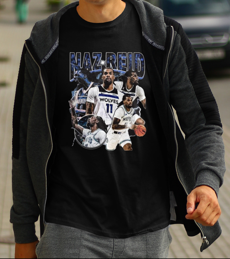 Naz Reid Minnesota Timberwolves NBA Player Collage T-Shirt