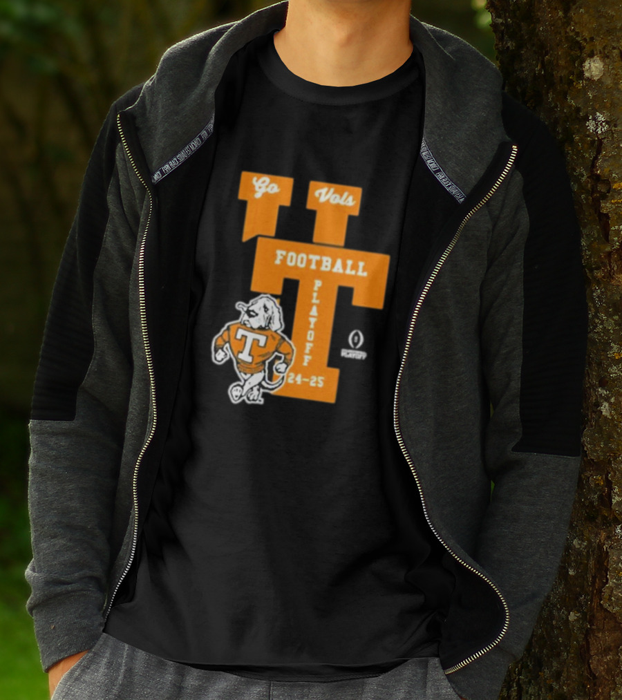 Tennessee Vols Football Playoff 24-25 Go Vols Interlock Strutting Smokey T-Shirt