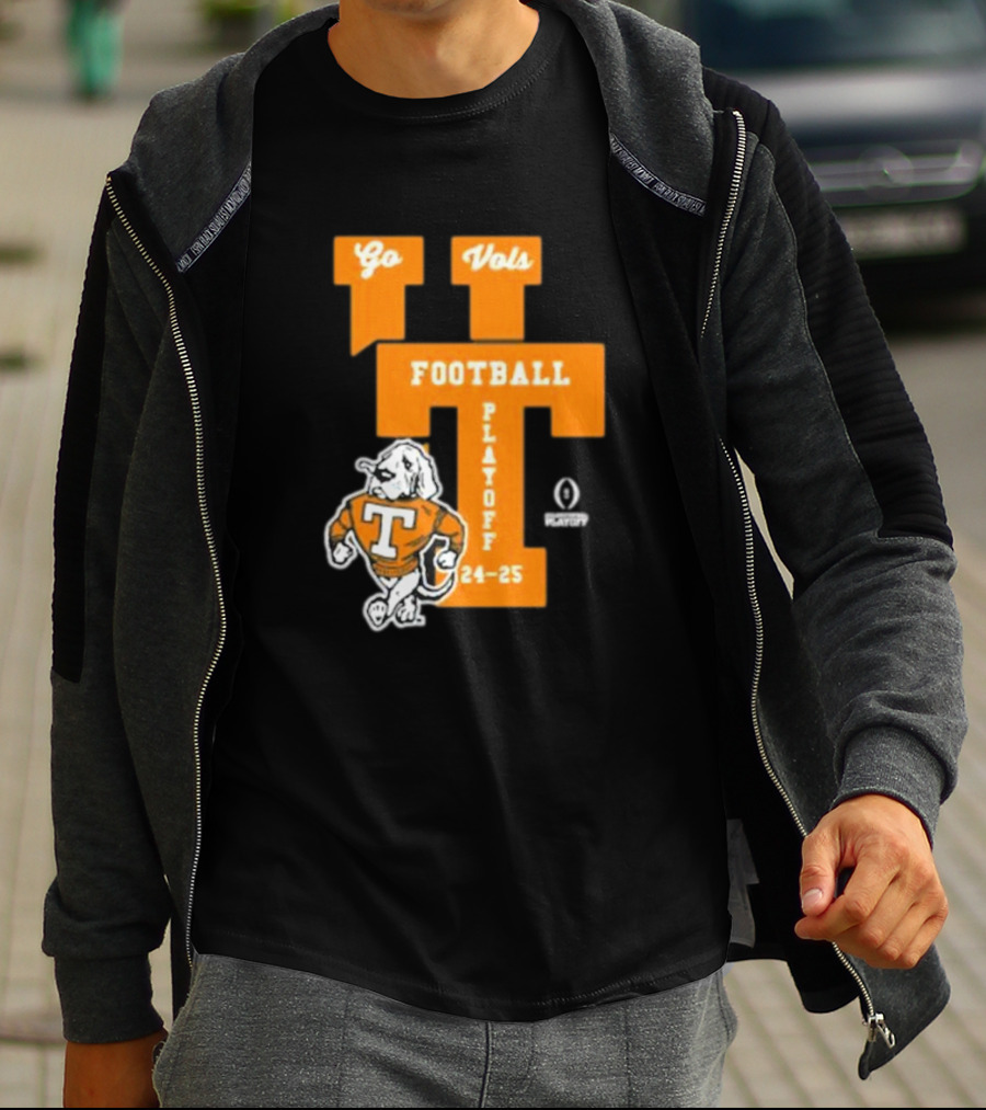 Tennessee Vols Football Playoff 24-25 Go Vols Interlock Strutting Smokey T-Shirt