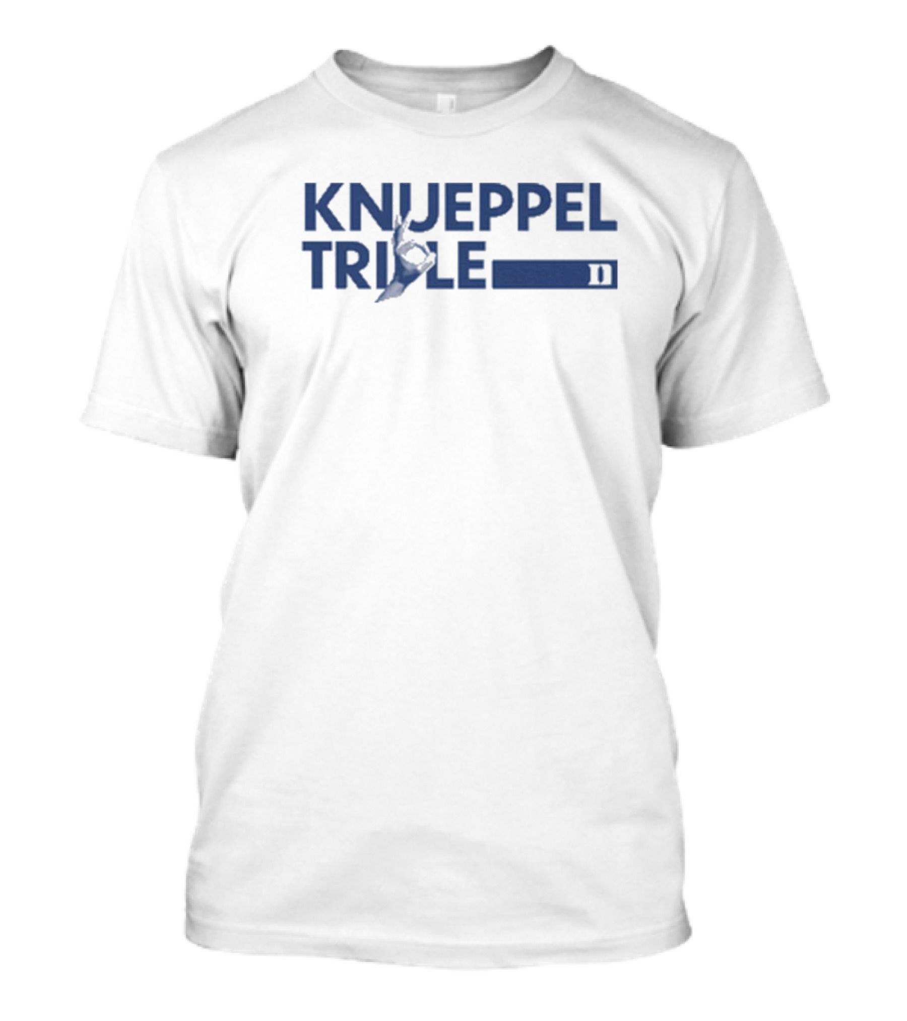 Knueppel Triple Duke Blue Devils Basketball Hand Sign T-Shirt