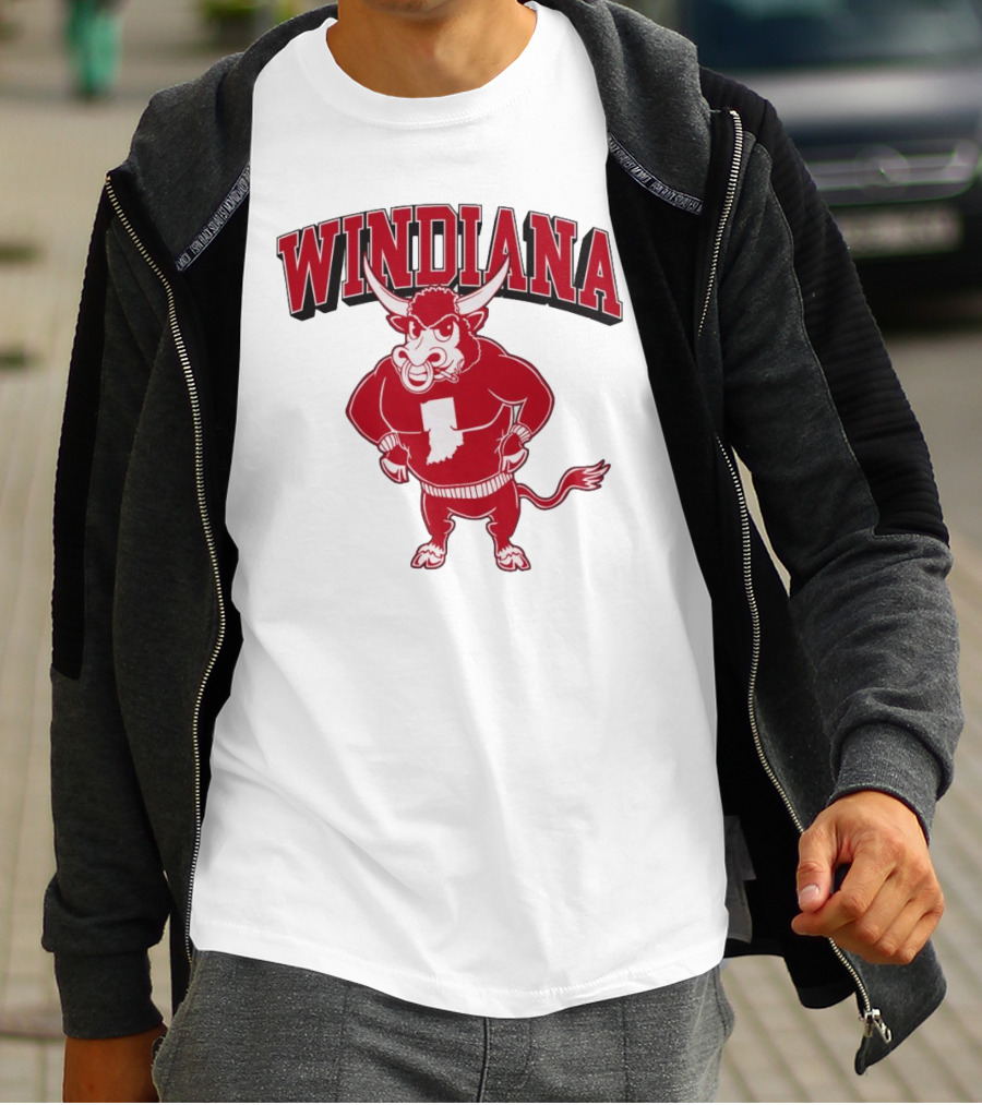Windiana Indiana Hoosiers Football Bull Mascot T-Shirt