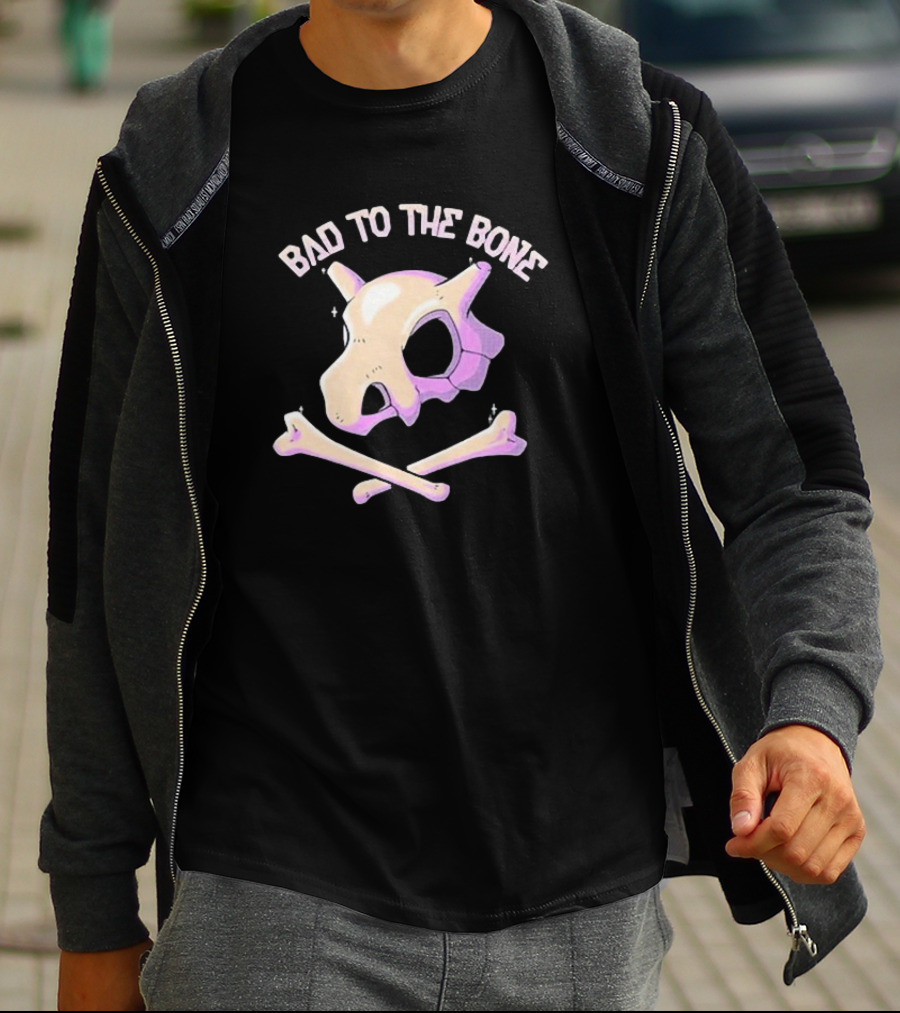 Chad Thegroovylion Bad To The Bone Cubone Skull And Crossbones T-Shirt