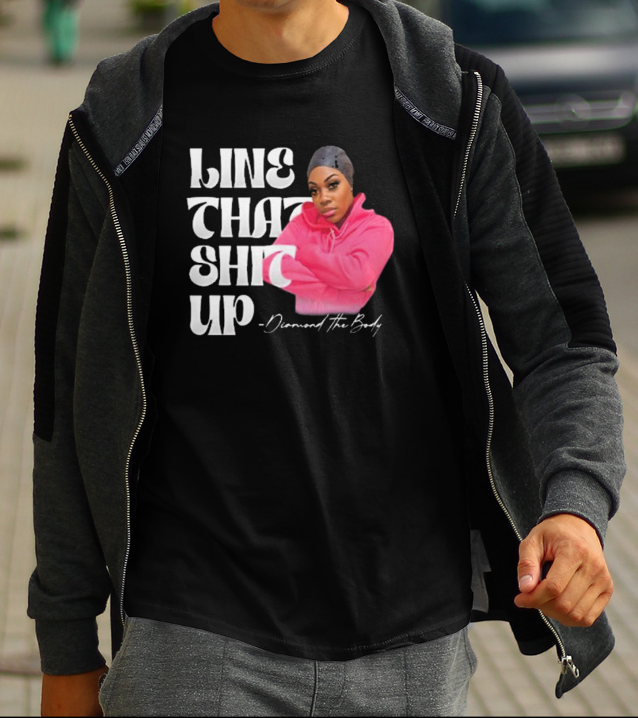 Line That Shit Up Diamond The Body Pink T-Shirt