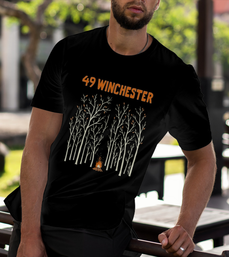 49 Winchester Trees And Campfire Scene T-Shirt