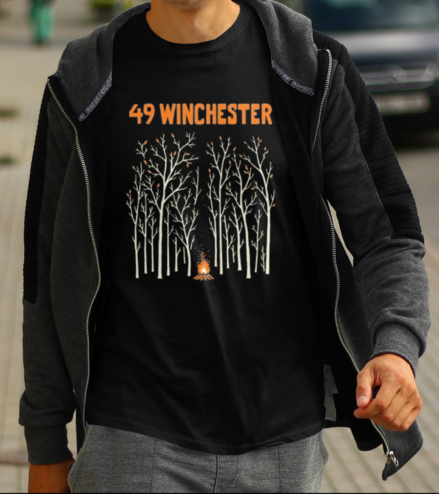 49 Winchester Trees And Campfire Scene T-Shirt