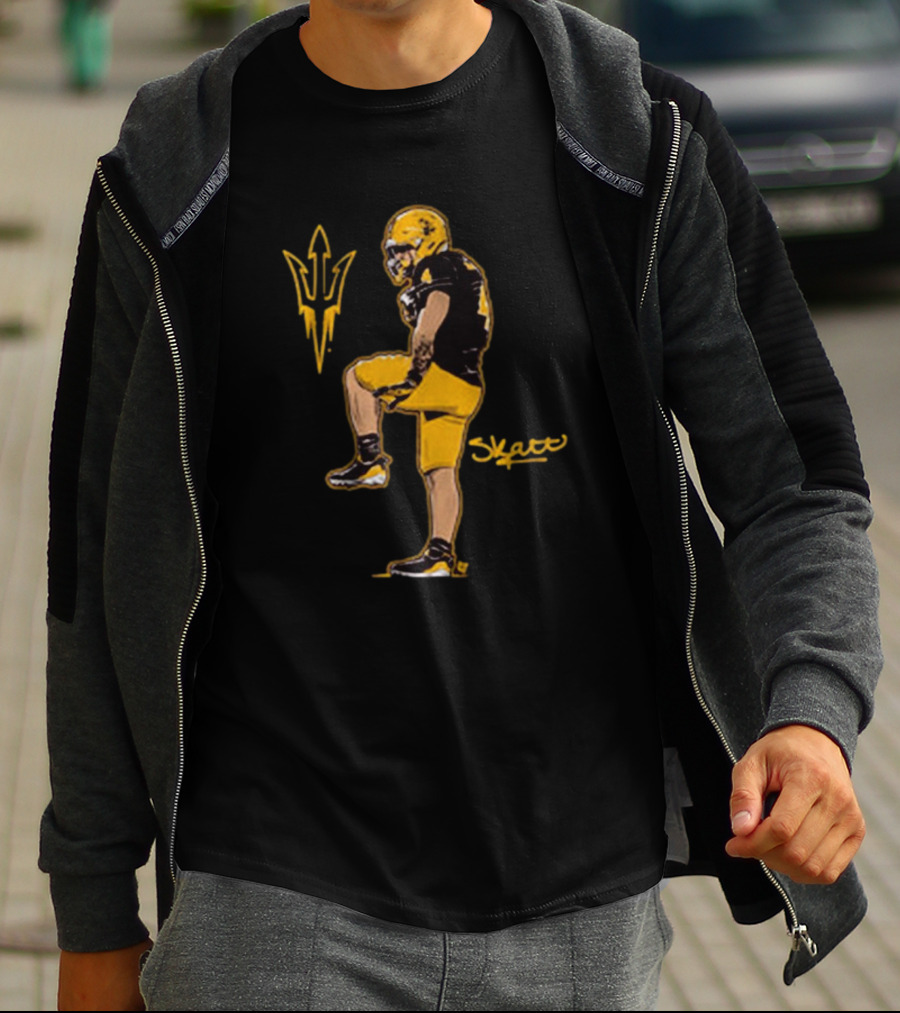 Arizona State Sun Devils Football Skattebo Pose Signature T-Shirt
