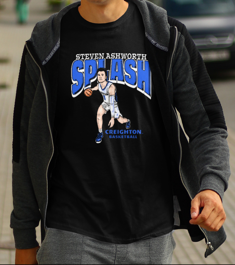 Steven Ashworth Splash Creighton Basketball Cartoon T-Shirt