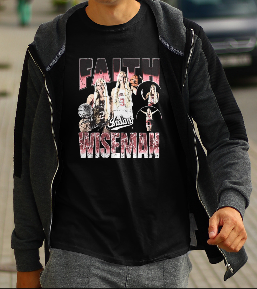 Faith Wiseman Indiana Hoosiers Basketball Signature 90s T-Shirt
