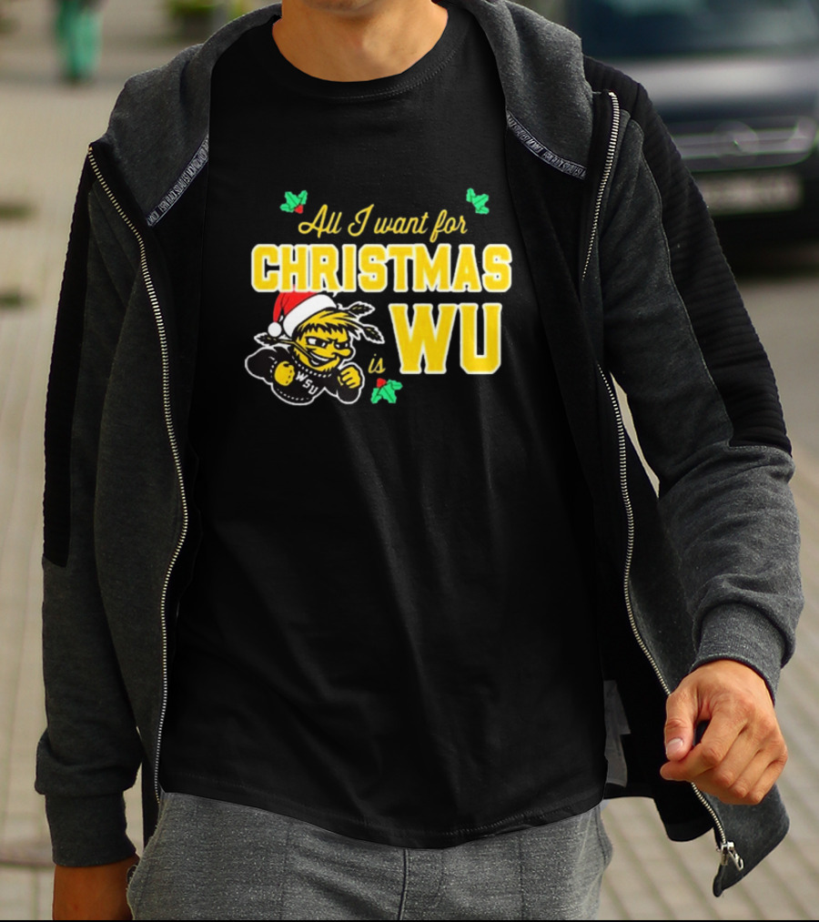 All I Want For Christmas Is WSU Wheat Shock WU T-Shirt