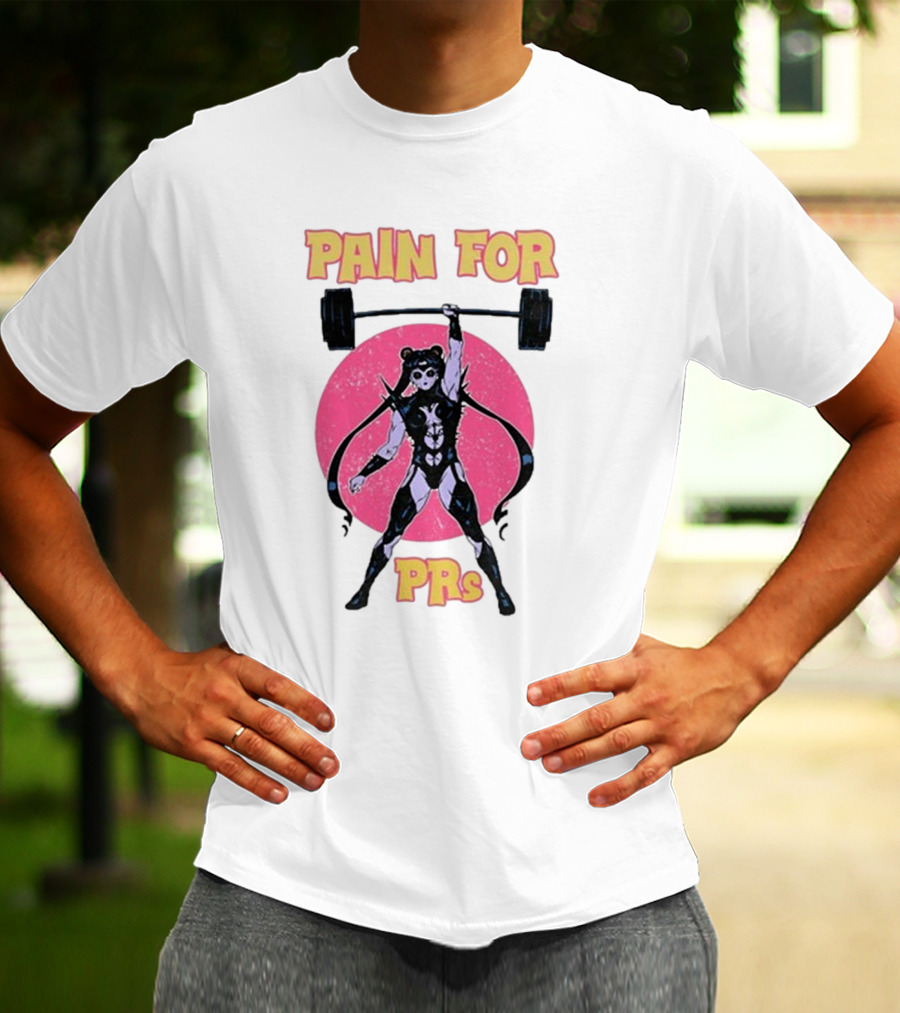 Pain For PRs Weightlifting Warrior With Barbell T-Shirt