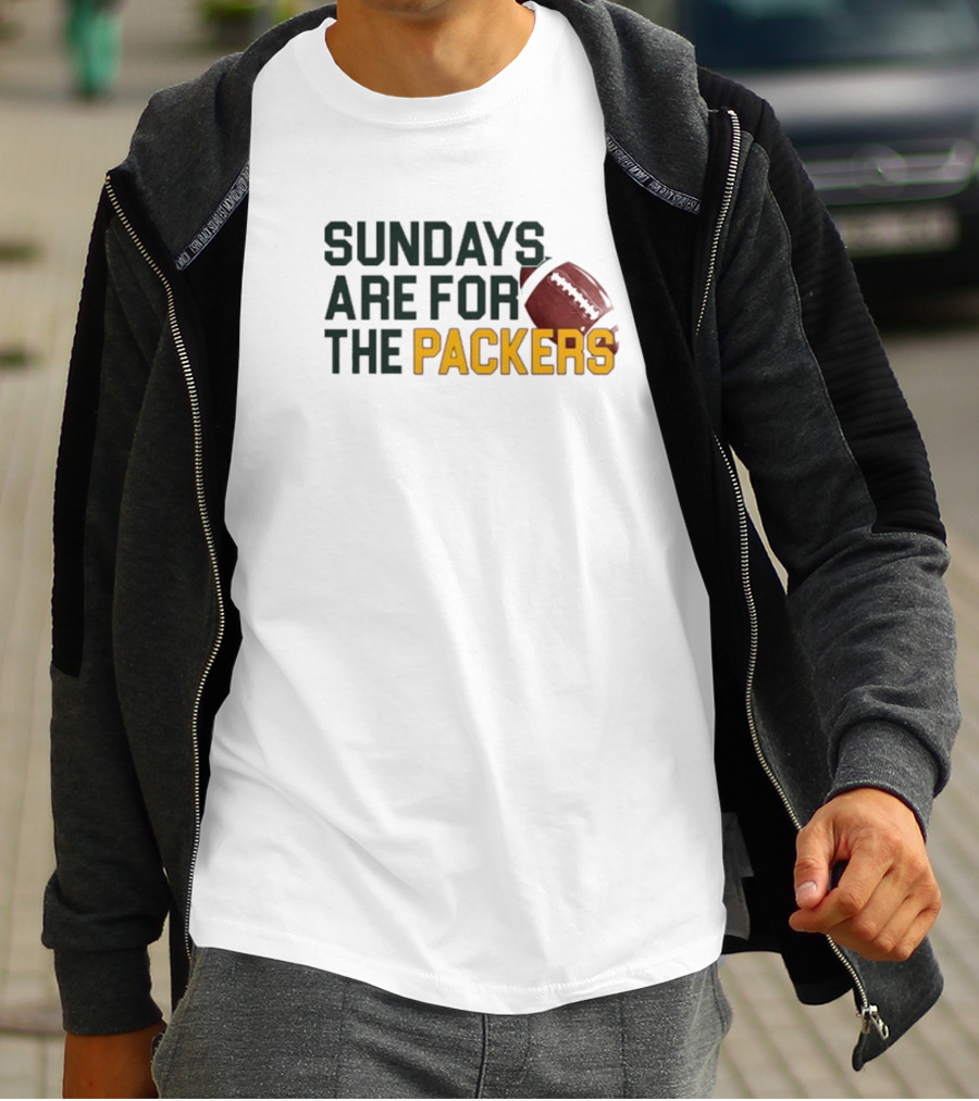 Sundays Are For The Green Bay Packers Football NFL Fans T-Shirt