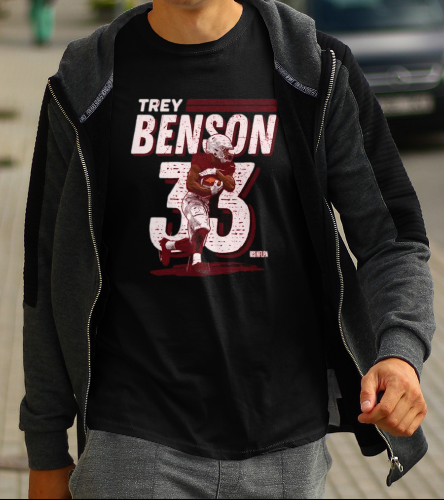 Trey Benson NFLPA #33 Vintage Arizona Cardinals T-Shirt