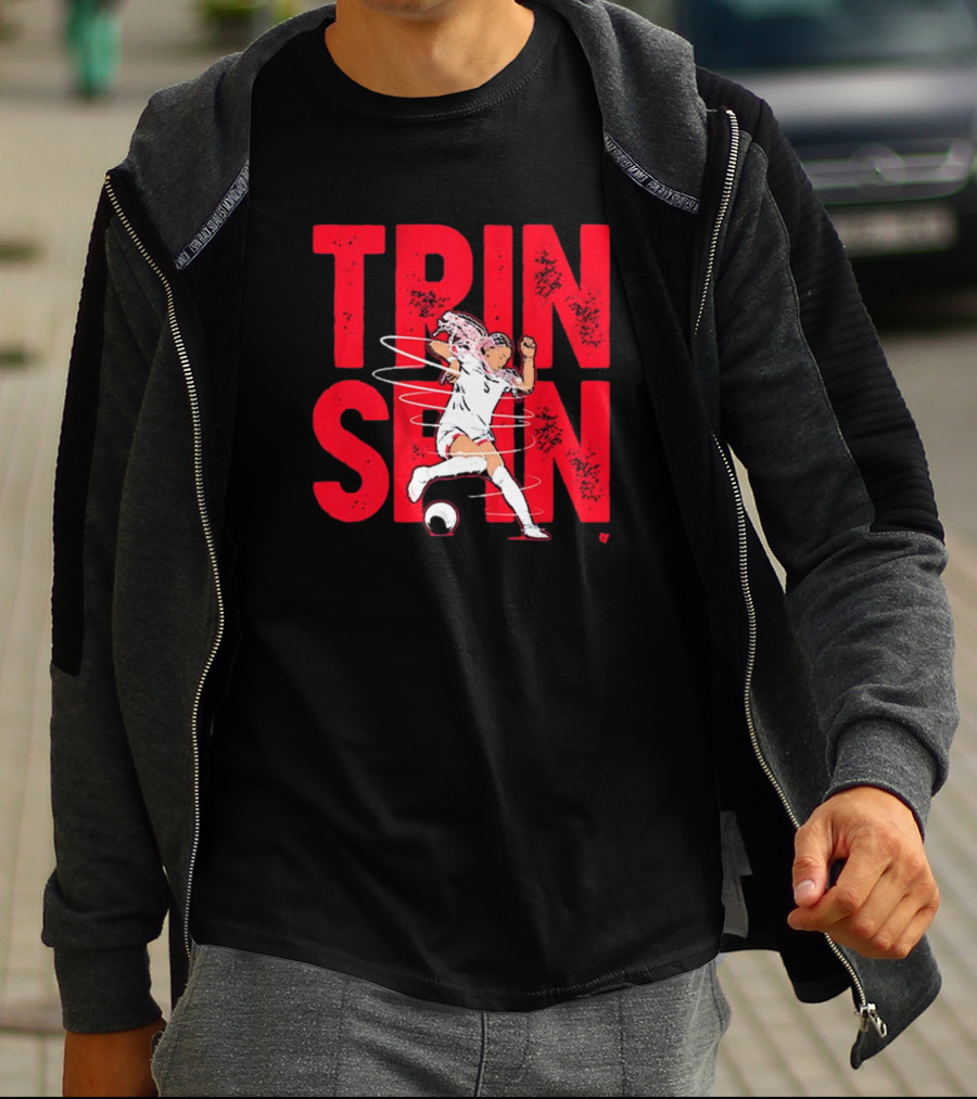 Trinity Rodman Washington Spirit Soccer Trin Spin Action T-Shirt