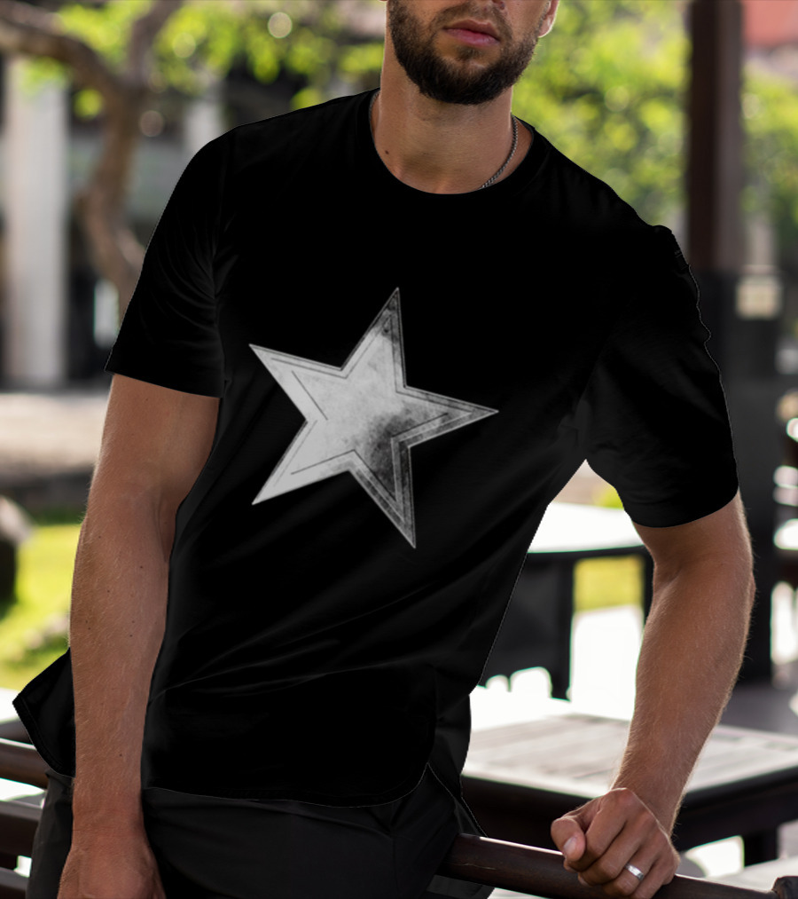 Cowboys Silver Lone Star Golf Cutout T-Shirt