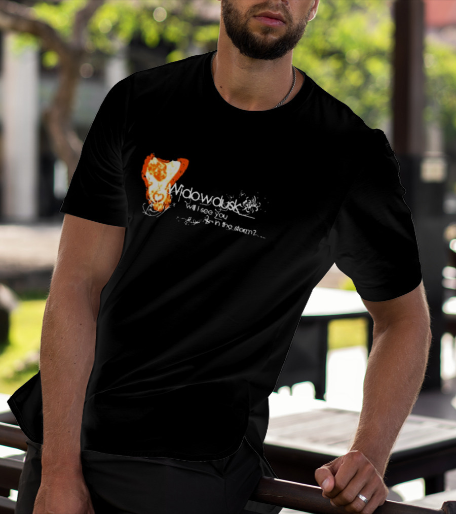 Widowdusk Will I See You In The Storm Fiery Orange Abstract T-Shirt